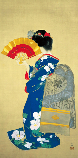 竹内栖鳳　「アレ夕立に」