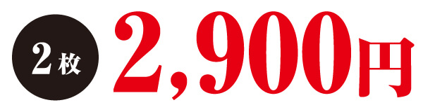 2枚 2,900円