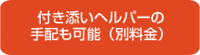 付き添いヘルパーの手配も可能(別料金)