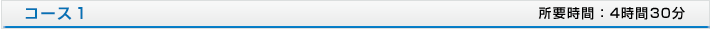 コース1 所要時間：4時間30分